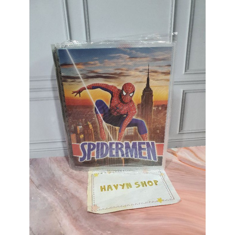 Map Binder/Binder Slip/binder Gliter/binder anak A5-SPIDERMAN slip