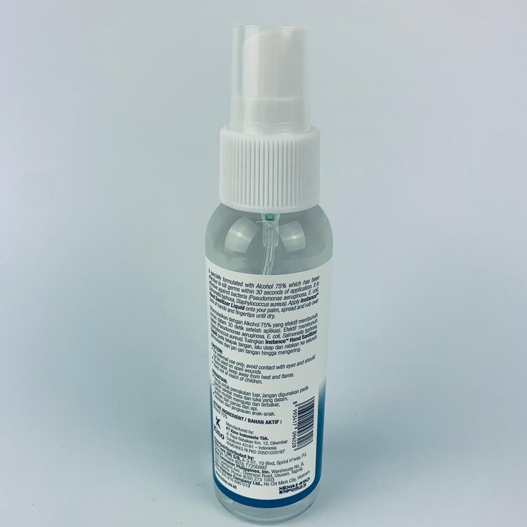 INSTANCE HAND SANITIZER LIQIUD 75% ALCOHOL 100ML