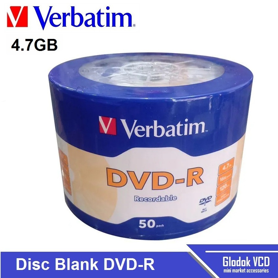 Verbatim DVD-R 16x DVD Kosong Disc Blank isi 50pcs