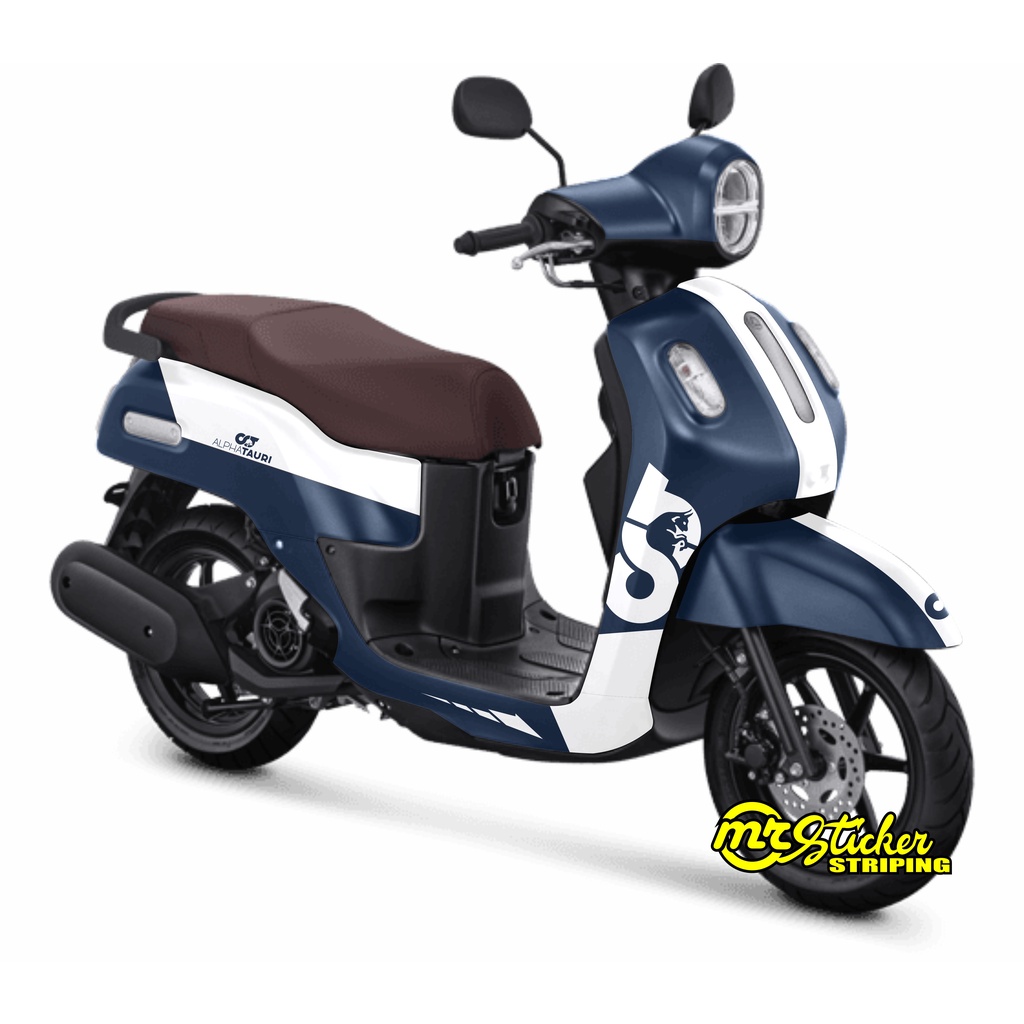 Decal yamaha FAZZIO custom sticker Fullbody free design alphatauri livery (DC Fazzio 06)