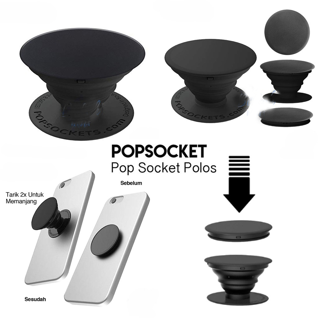 Popsocket Handphone stand holder Phone holder HP Polos Aksesoris Pegangan Pop Socket Murah Praktis