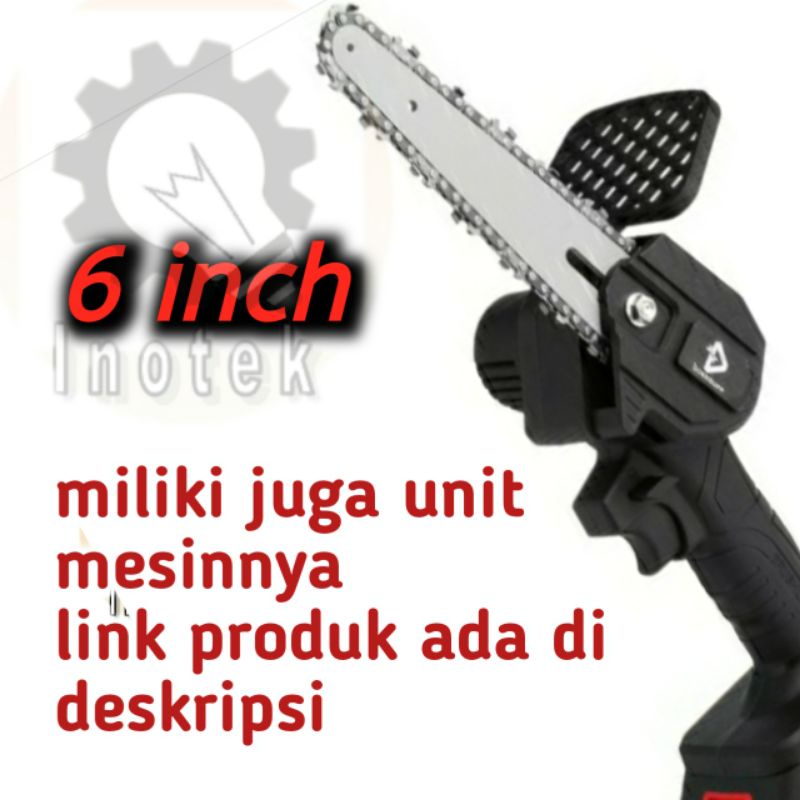 Rantai dan atau Guide bar Chainsaw 6 inch Plat guidebar Senso Gergaji Pohon 6 in