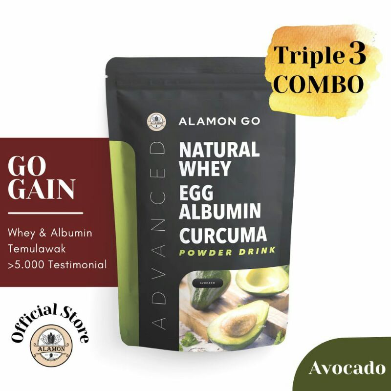 

#Penambah Berat Badan rasa Avoccado | Alamon GO | Natural Whey + Albumin + Temulawak | Ribuan Testimoni Asli