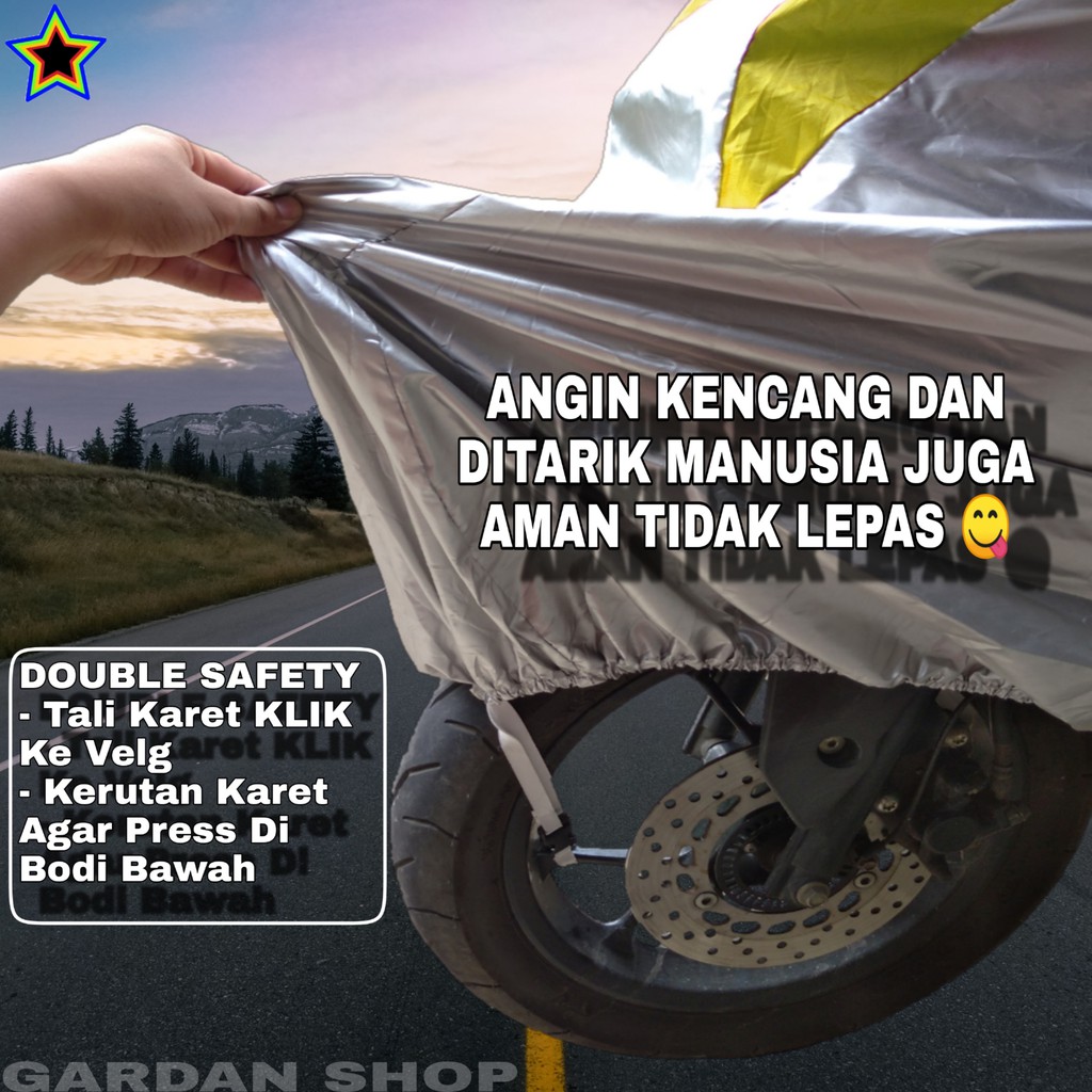 Sarung Motor YAMAHA AEROX Silver KUNING Body Cover Yamaha PREMIUM