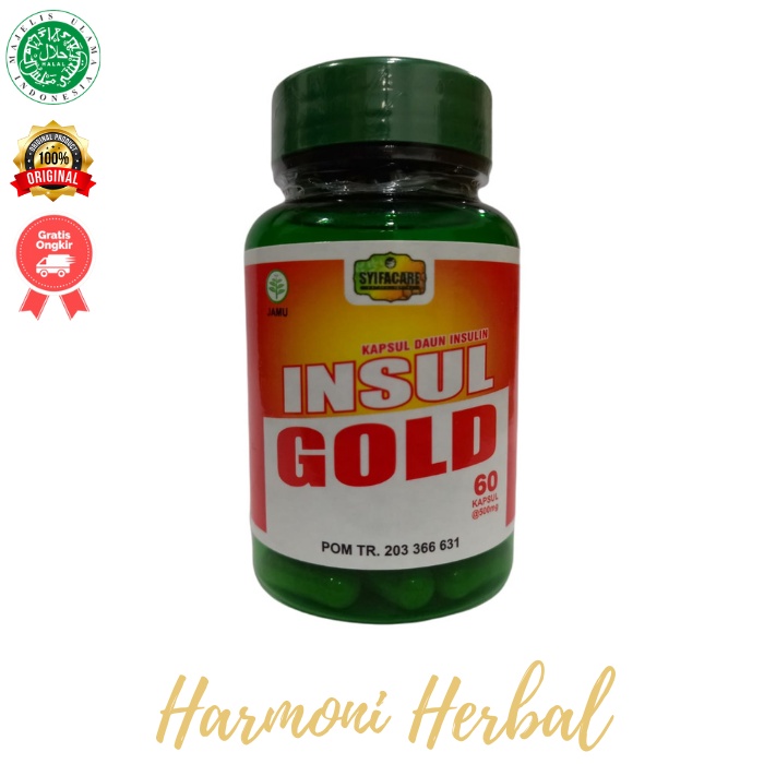 Kapsul Daun Insulin Insulgold Insul Gold 60 Kapsul