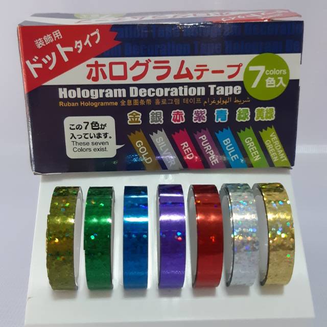 

Hologram decoration tape/party decorations/paper craft/daiso japan/selotip hologram