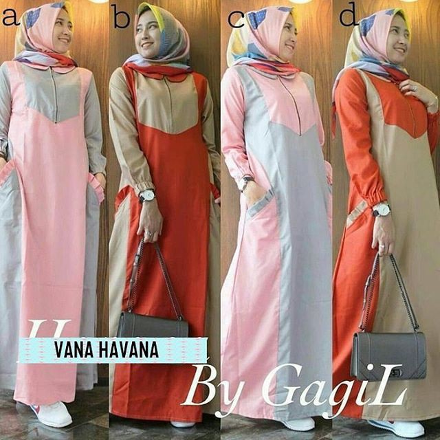 VANA HAVANA DRESS STOK TERBATAS - GAMIS - HIJAB - JILBAB - KERUDUNG
