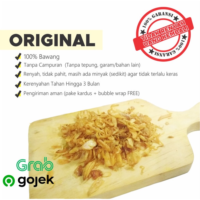 

Paket 500gr bawang goreng original sumenep asli tanpa tepung - Original Semua