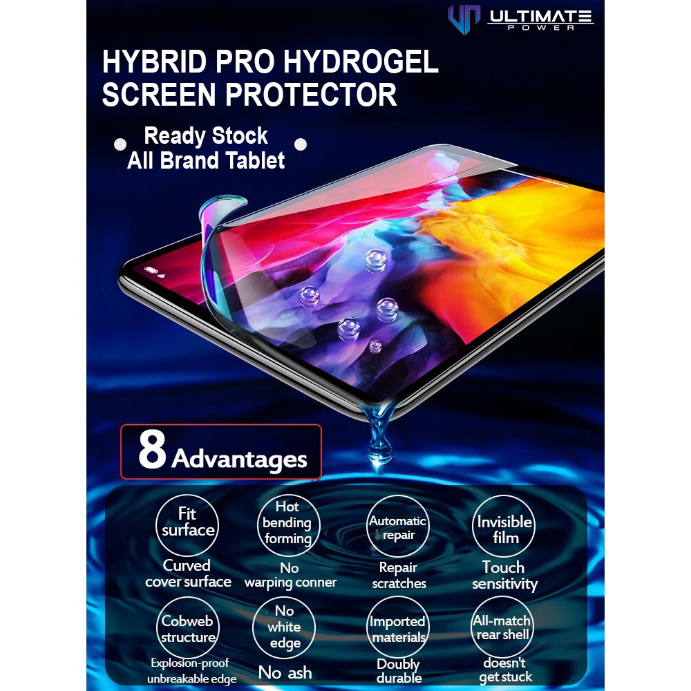 Anti Gores IPAD 10.2 8TH GEN 2020 Ultimate Hybrid Pro Hydrogel Screen Protector 0