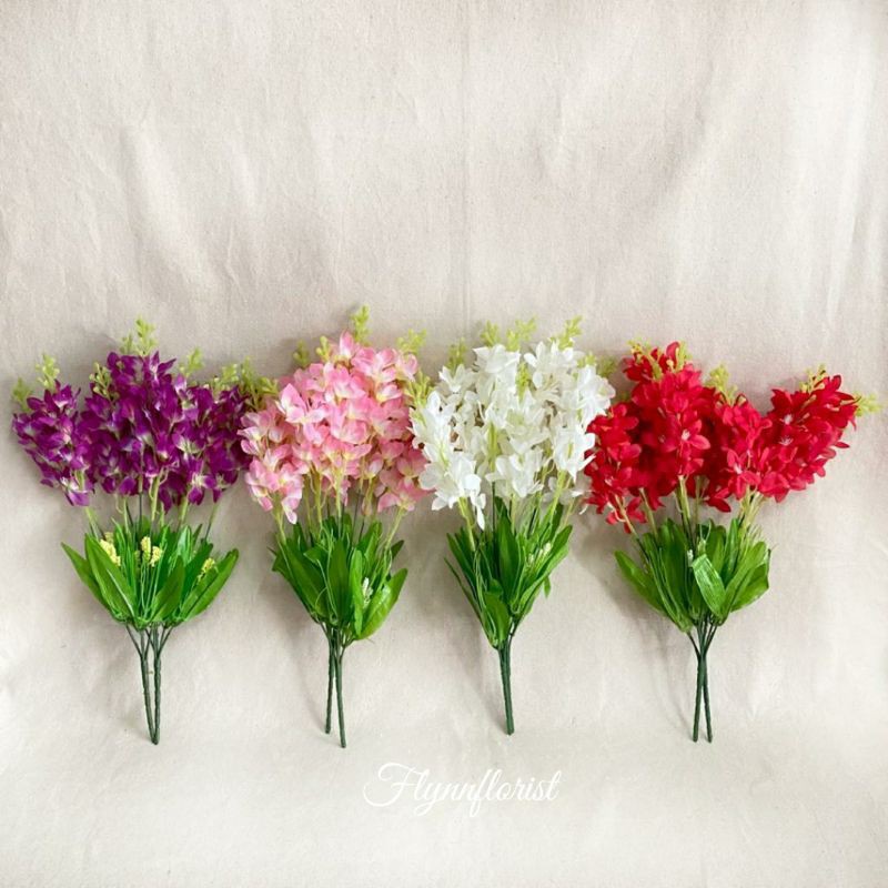 Bunga Dolphin Flower (satuan) Bunga Artificial / Bunga Plastik / Bunga Dekorasi / Pernikahan-1