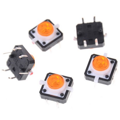 Push Button LED 4p 12x12x7.3mm switch light Momentary Tactile Tact SMT