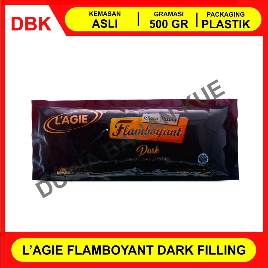 

LAGIE FLAMBOYANT DARK CHOCOLATE FILLING 500 GR/ISIAN ROTI/ISIAN COKLAT