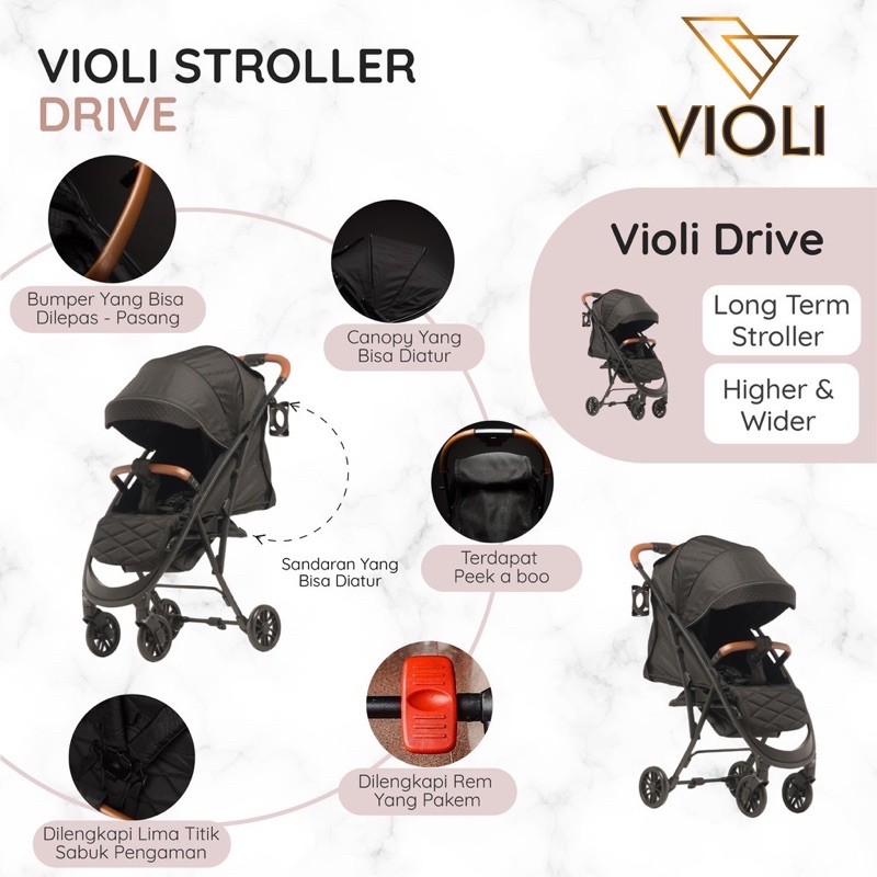 VIOLI DRIVE STROLLER/KERETA DORONG BAYI