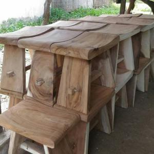 kursi dingklik kayu trembesi mentah