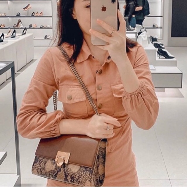 ORIGINAL  Charles&k3ith pushlock snake bag / tas CK c&k cnk chain rantai sling selempang