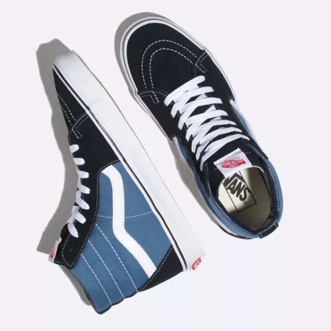 Sepatu Vans Sepatu Sneakers SK 8 High Pria Wanita Navy Black