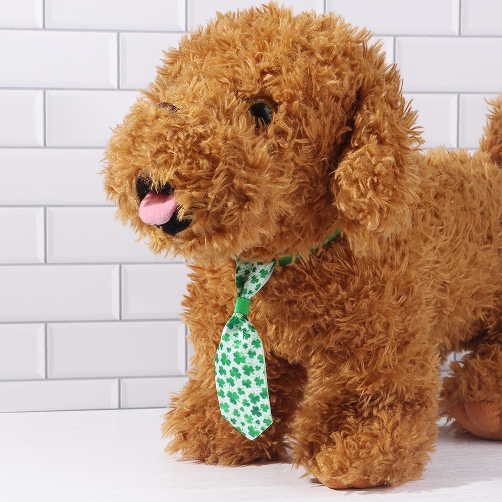 Solighter Pet Bow Ties Clover St. Patrick Day Perawatan Hewan Peliharaan Kucing Anjing