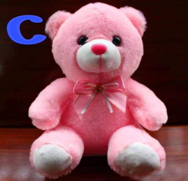 (READY LOKAL)1kg=7pcs Boneka Beruang Teddy Bear Putih Menyala LED + Bicara I Love You