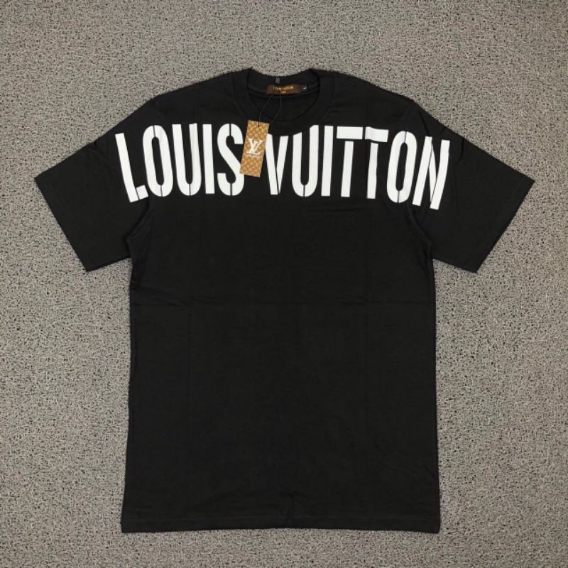 TSHIRT KAOS BAJU LOUIS VUITTON BASIC BLACK LIKE ORI