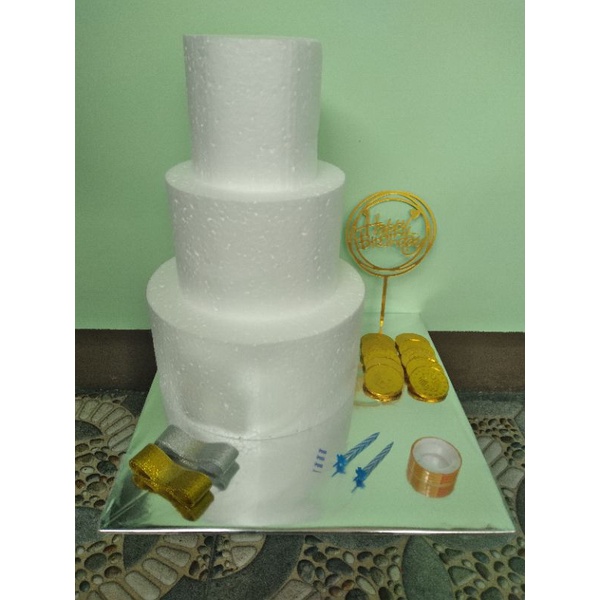 Bahan Money Cake tingkat 3 Standing / Perlengkapan Money Cake / Money Cake Standing / Snack Tower
