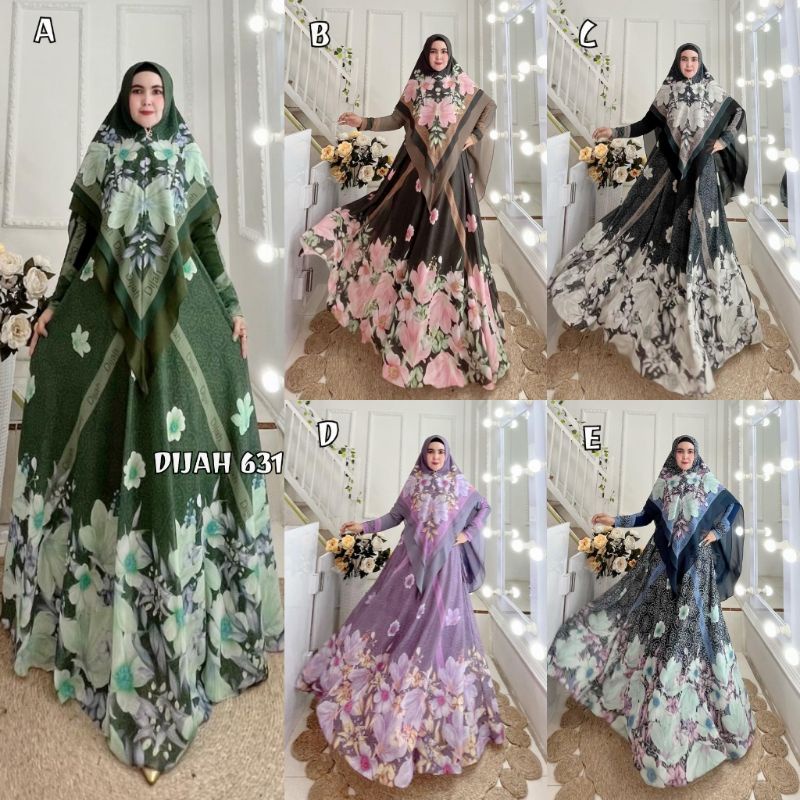 DIJAH 631 by Dijah (Gamis dijah, Gamis printing pesta, Gamis pesta mewah, Gamis pesta besan, Gamis s