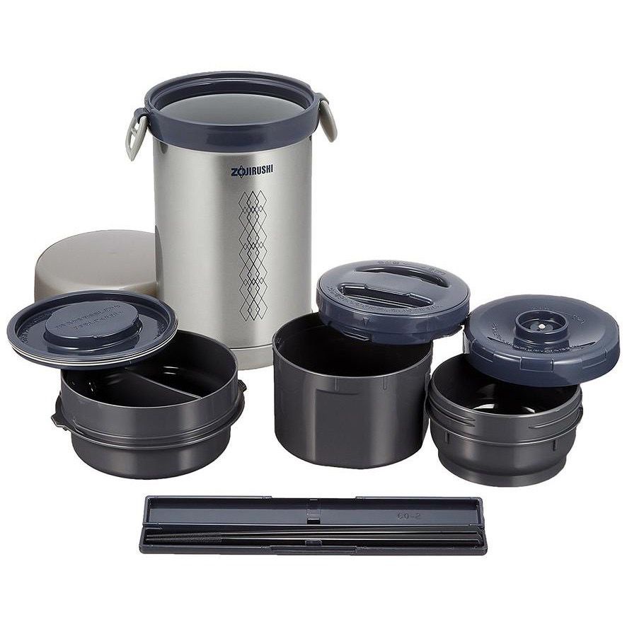 Zojirushi Lunch Jar Set Tempat Makan  [3 Susun] SL-NC 09 ST 1 5lt