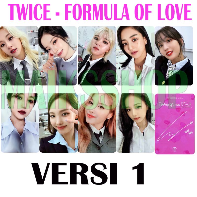 Twice Formula of Love Photocard Kpop