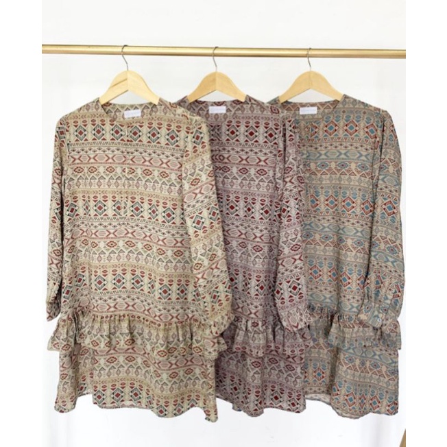 Khadra Long Tunik Tanned Teal by Lights Clo