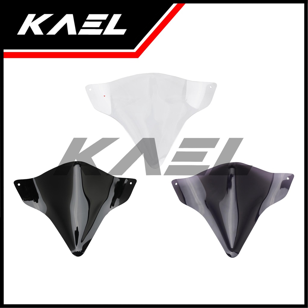 Visor Variasi Honda Beat FI eSP-Street K81 2016-2017-2018-2019 Windshield-Winsil F1 Hitam-Bening-Smoke-Riben-Ribben Wind-Win Shield-Sil-Sild Windsild