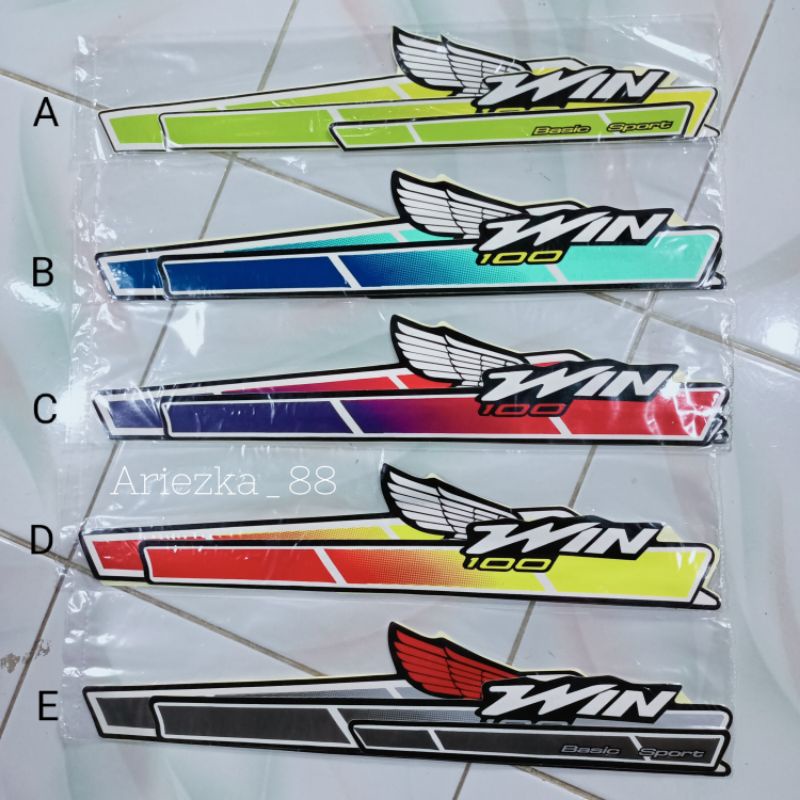 Striping Honda Win100 custom | Lis sticker bodi motor win100 ful set