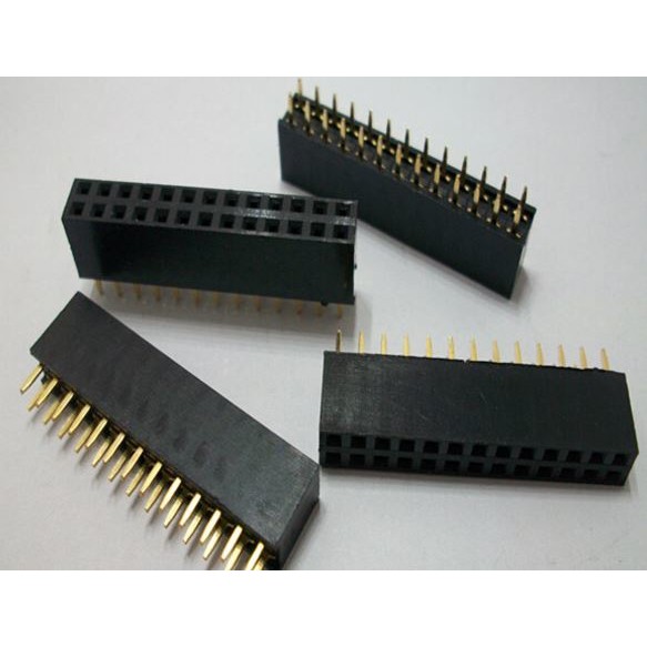 Header Female 2X14 Pin p 28P 2.54mm Double Row Straight 2x14p 2 x 14