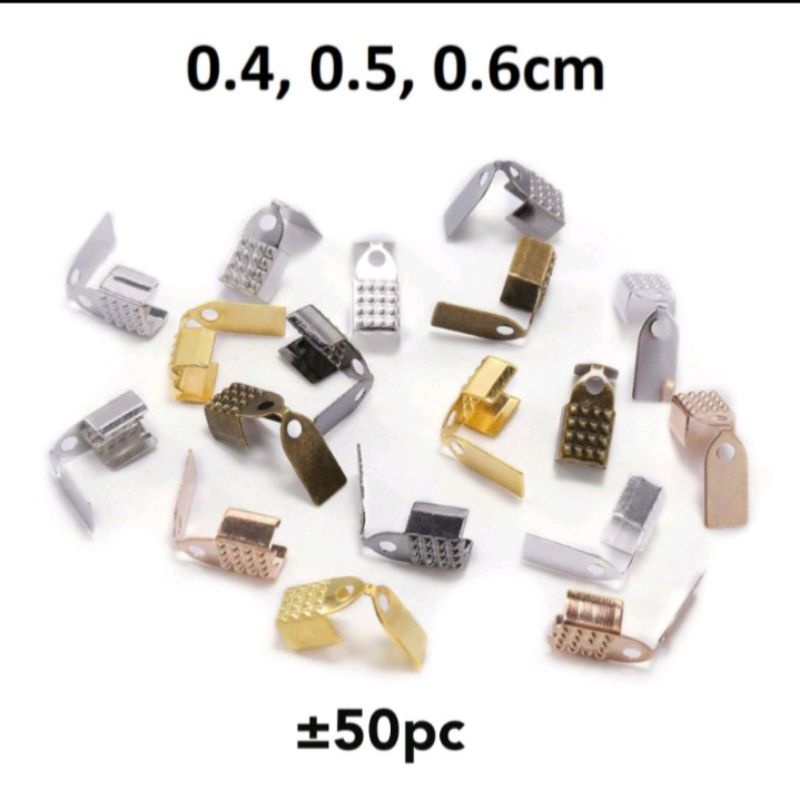 Penjepit Tali/Kokot Tali Masker/Klep Tali/Kait Stoper Kotak Nikel/Gold