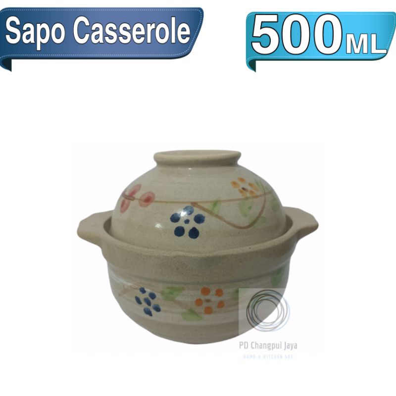 Mangkok Sapo Keramik Jepang Tutup Kecil Yoshikawa 5 Inch Mangkok Sapo Tahu Motif Bunga