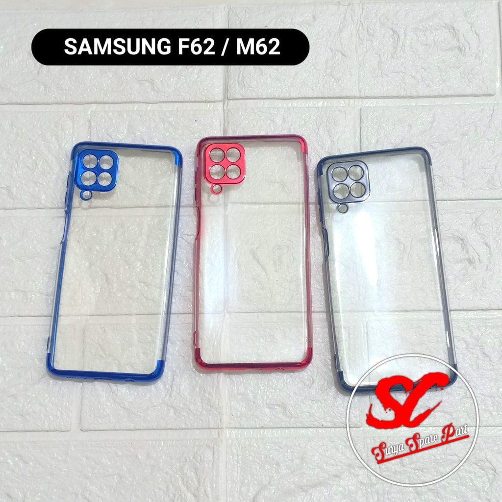 Shining Chrome Tpu Case Clear Silicone Case Samsung  F62 M62 - SC