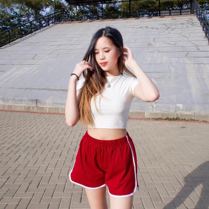 Celana Pendek Korea Wanita Santai Hotpants - Polos