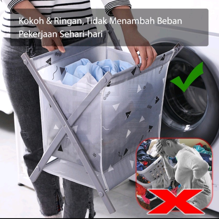 EM Tempat keranjang baju  cucian pakaian kotor laundry bag