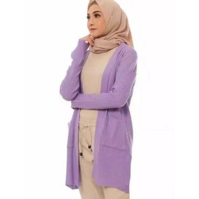 Long cardigan belle Oversize Line Premium | Cardy Saku | Sweater Rajut