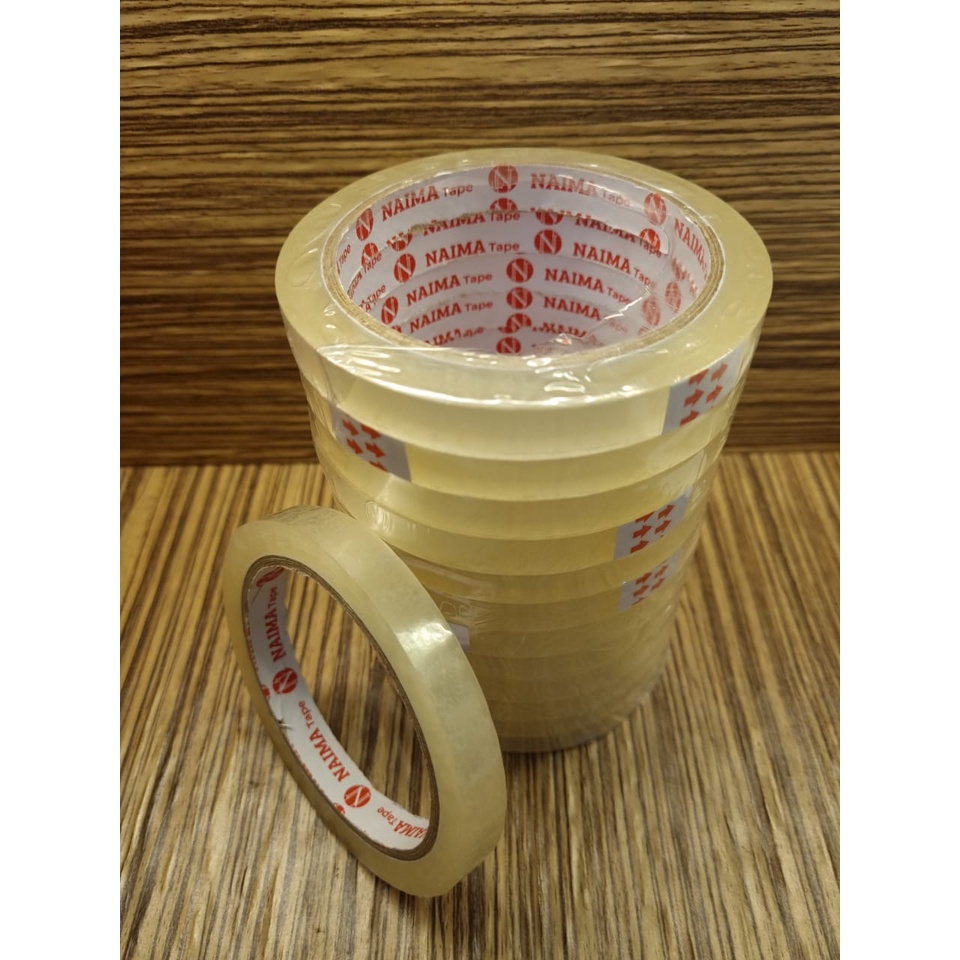 

ATH (12Pc) Isolasi / Selotip 1/2 Inch X 72 Yard /Solasi / Solatip / Lakban Bening 12mm Naima Tape