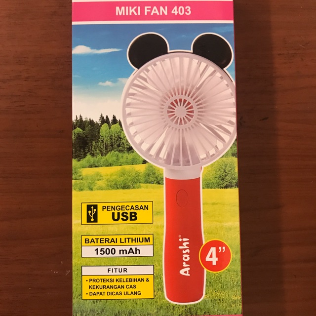 MINI FAN ARASHI MIKI KIPAS TANGAN MINI KIPAS ANGIN MINI DAN LED