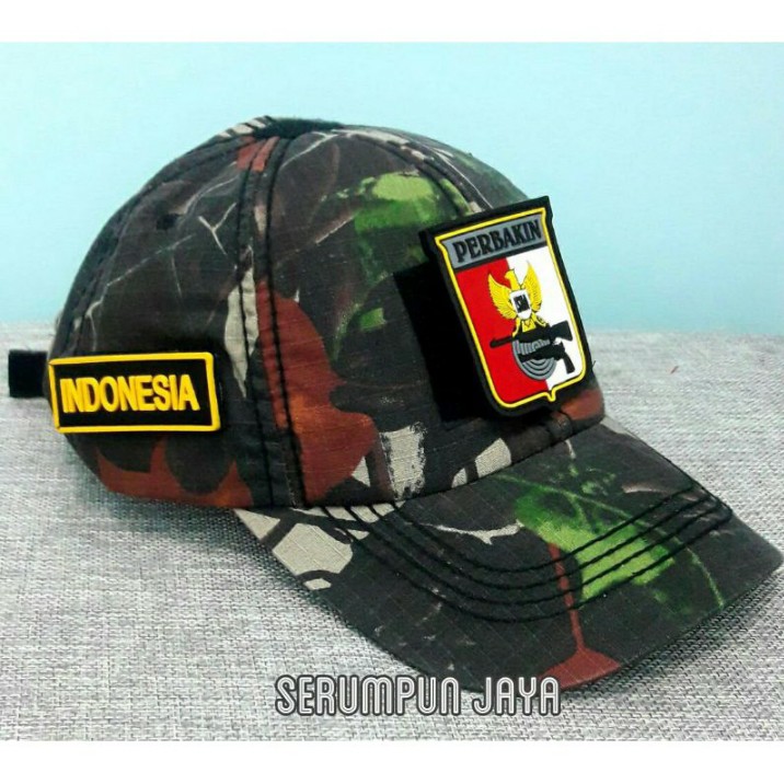 TOPI PERBAKIN CAMO - TOPI PERBAKIN CAMO 3PATCH VELCRO