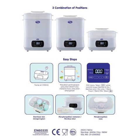 Baby Safe Digital Sterilizer &amp; Dryer STE01 / BabySafe Steril