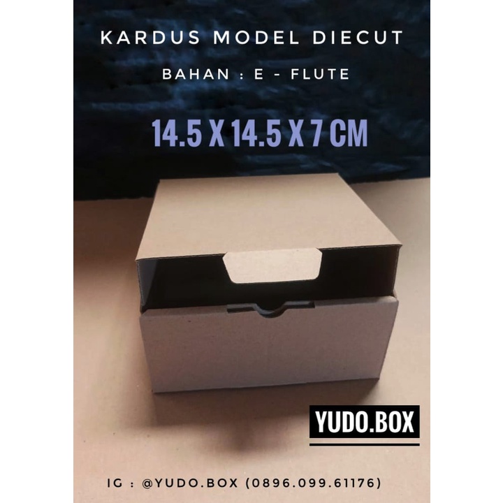 

Kardus karton uk. 14,5 x 14,5 x 7 cm...die cut box kotak Souvenir -dll