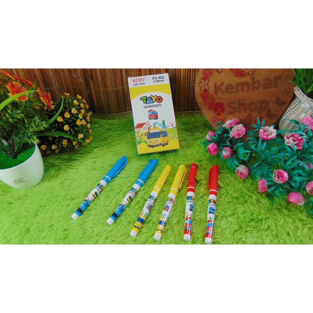 

KX-922 Ecer 1pcs Gel Pen Bolpen Bolpoint Pulpen Bis Bus Kartun Lucu