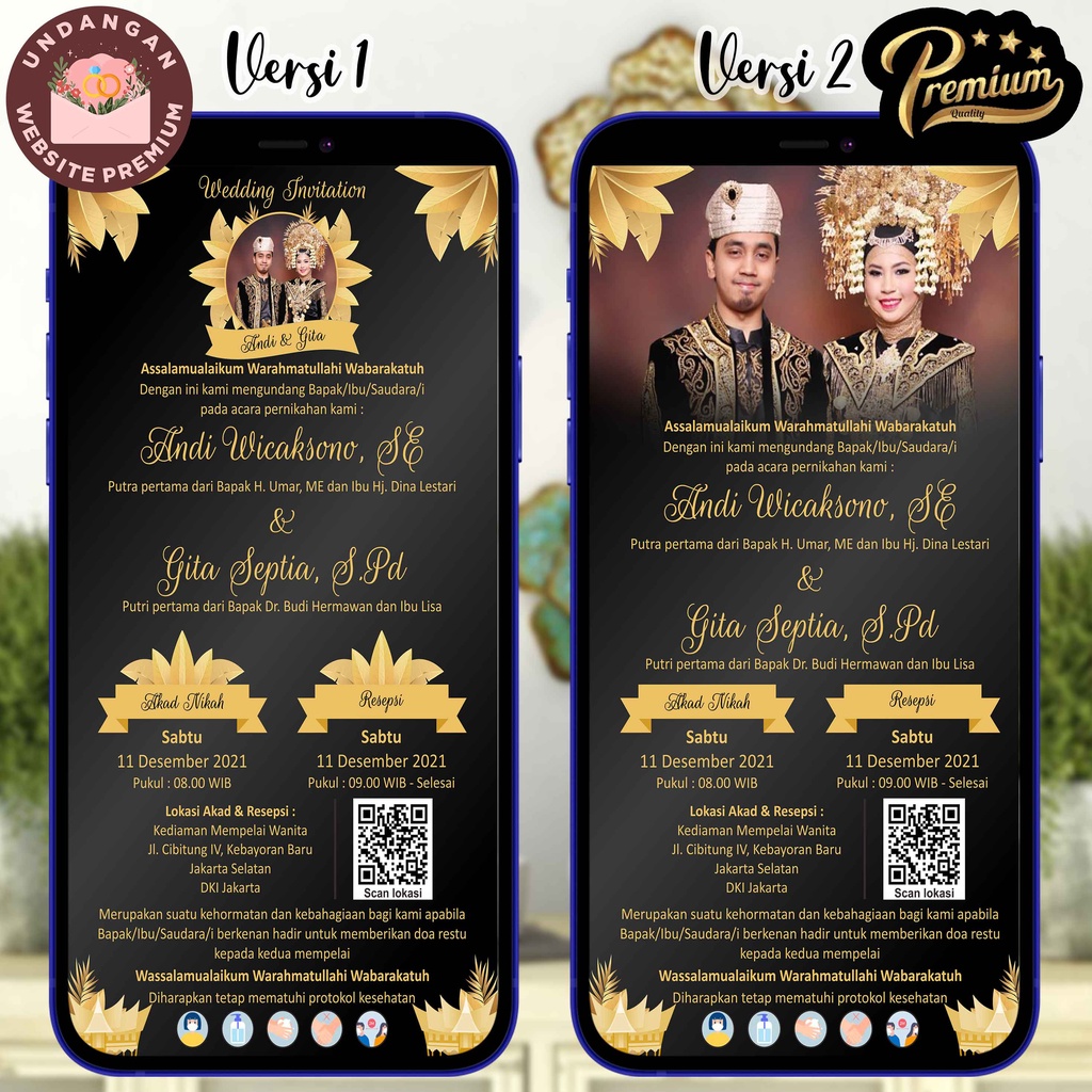 Undangan Nikah Digital Gambar Minang JPG/JPEG | G15