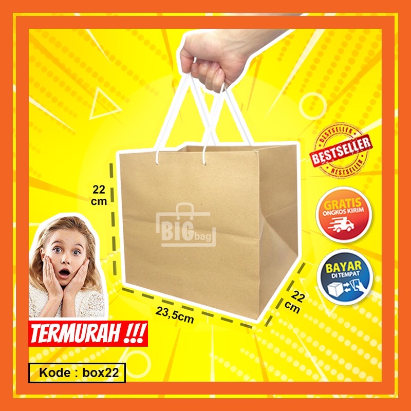 

PAPER BAG PAPER BAG COKLAT PAPER BAG POLOS TAS KERTAS BOX22