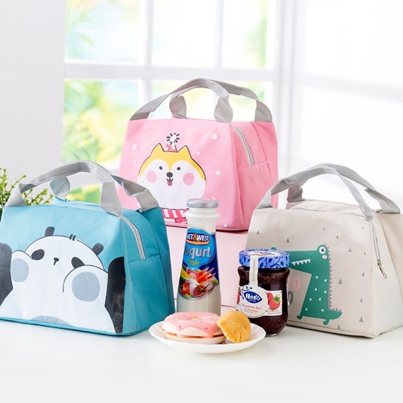 Tas Bekal Karakter Lunch Cooler Bag Motif Karakter Lucu Kotak Bekal Anak Tahan Panas