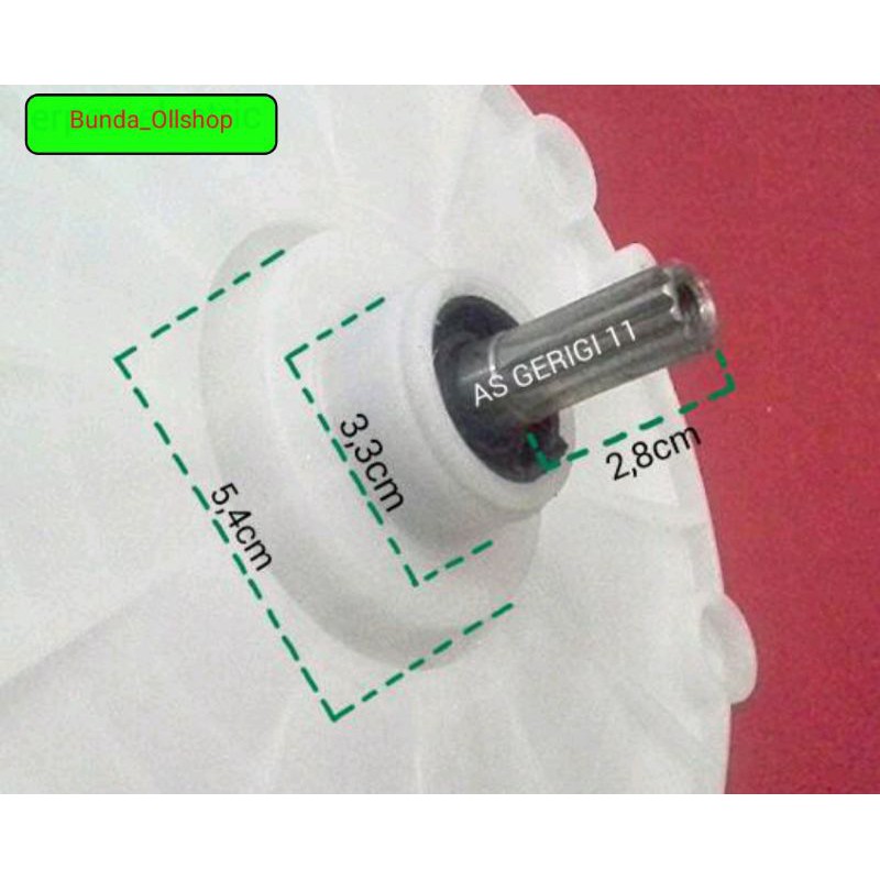 Gear Box Mesin Cuci LG Manual 2 Tabung LG Gigi 11 / Gearbox Mesin Cuci LG E