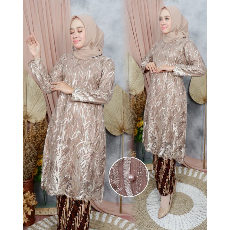 ALD&gt; BAJU KEBAYA TUNIK WILONA - KEBAYA MODERN / BAJU KEBAYA OUTFIT PESTA DAN KONDANGAN CANTIK