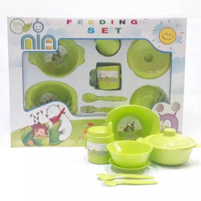 NIA-FEDDING SET UKURAN BESAR-TEMPAT MAKAN BAYI-PERALATAN BAYI MURAH