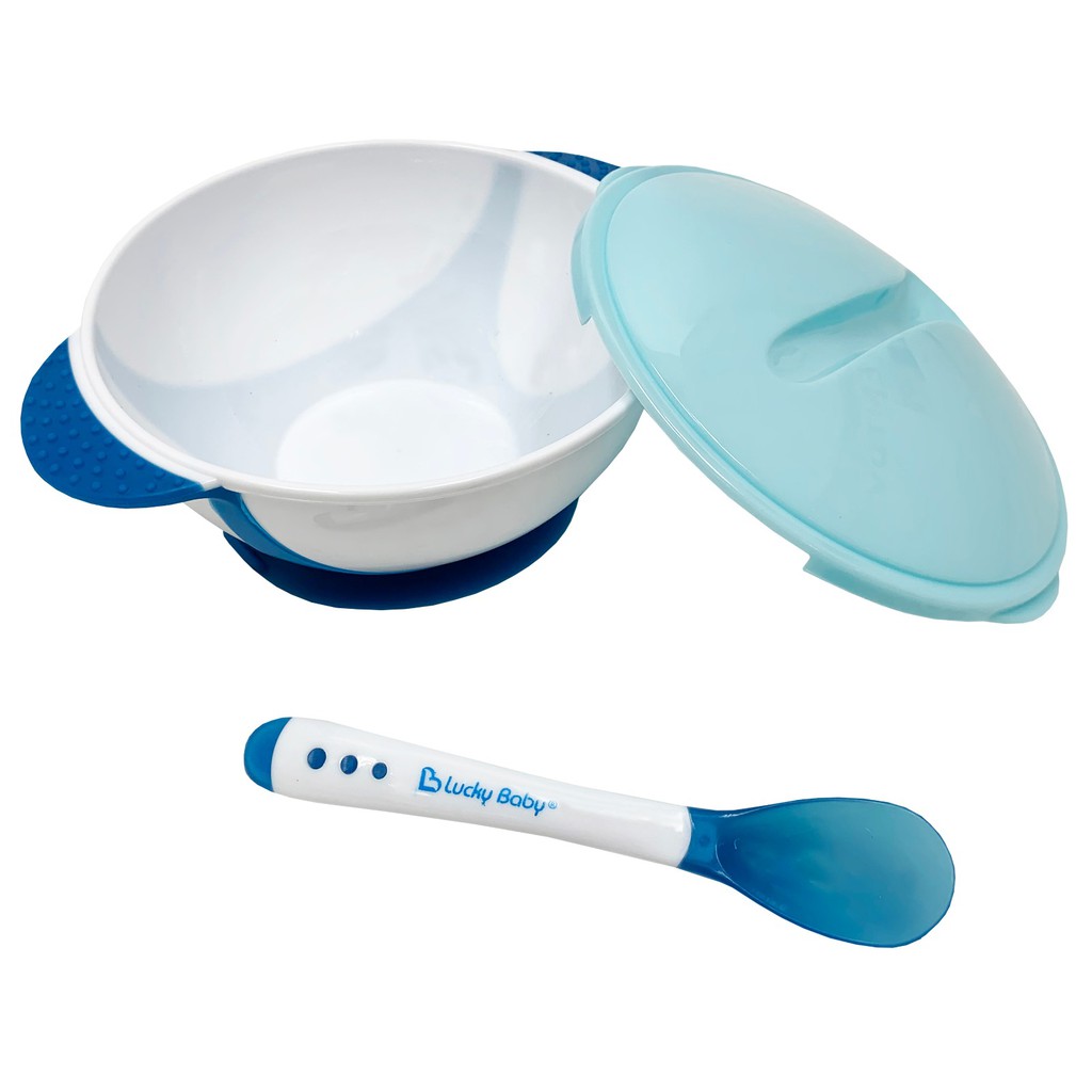 Lucky Baby Groomy Suction Bowl With Spoon Peralatan Makan Bayi 609705